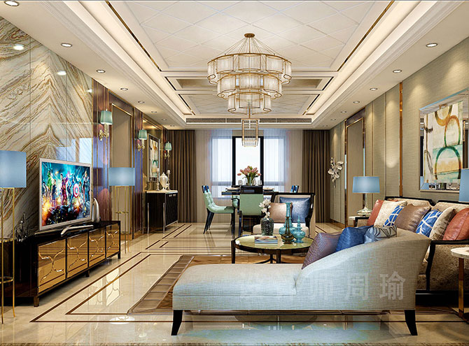 超级嫩B世纪江尚三室两厅168平装修设计效果欣赏